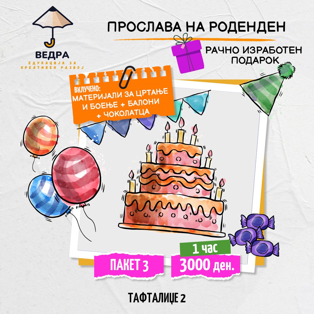 Прослава на роденден со фрактално цртање
